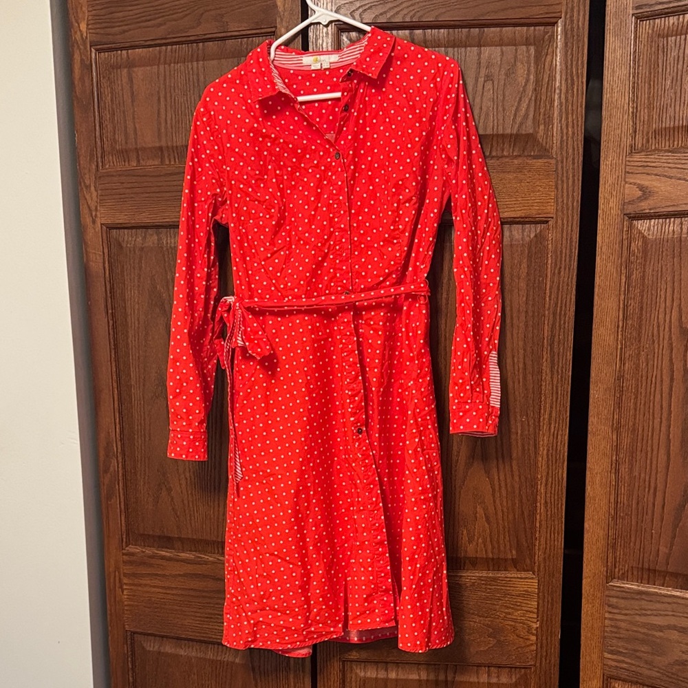 Red Polka Dot Boden Dress